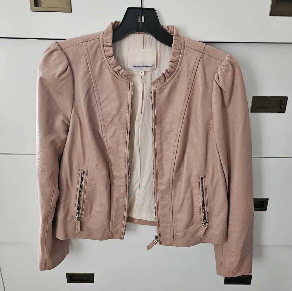 Pink leather jacket - Picture 4 of 6
